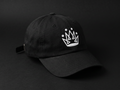 Originals matte-black dad hat with embroidered white crown