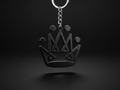 Originals brushed metal keychain with laser-etched white crown