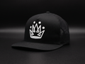 Originals matte-black trucker hat with embroidered white crown