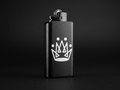 Originals brushed metal engraved lighter case with white crown