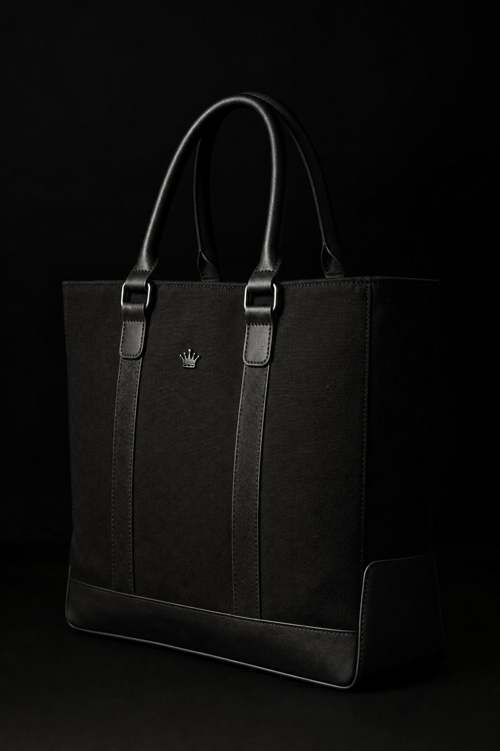Originals black canvas gym tote with crown emblem