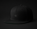 Originals black five-panel snapback with crown embroidery
