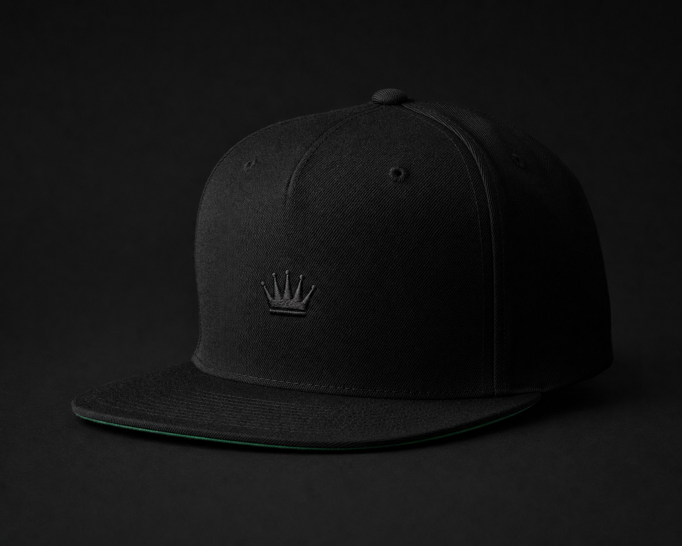 Originals black five-panel snapback with crown embroidery