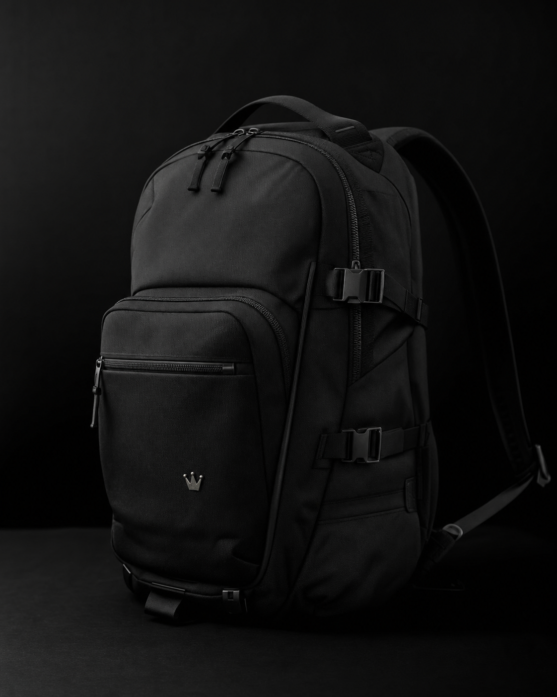 Originals black technical nylon backpack with crown emblem
